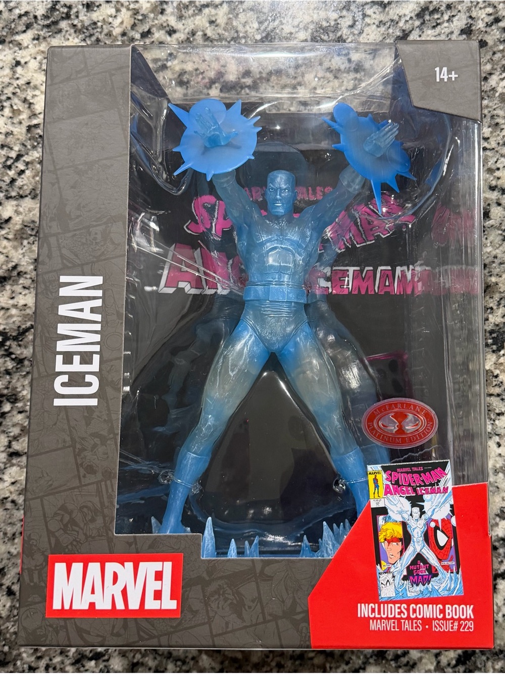 Marvel Iceman Translucent Blue Action Figure Collector Statue